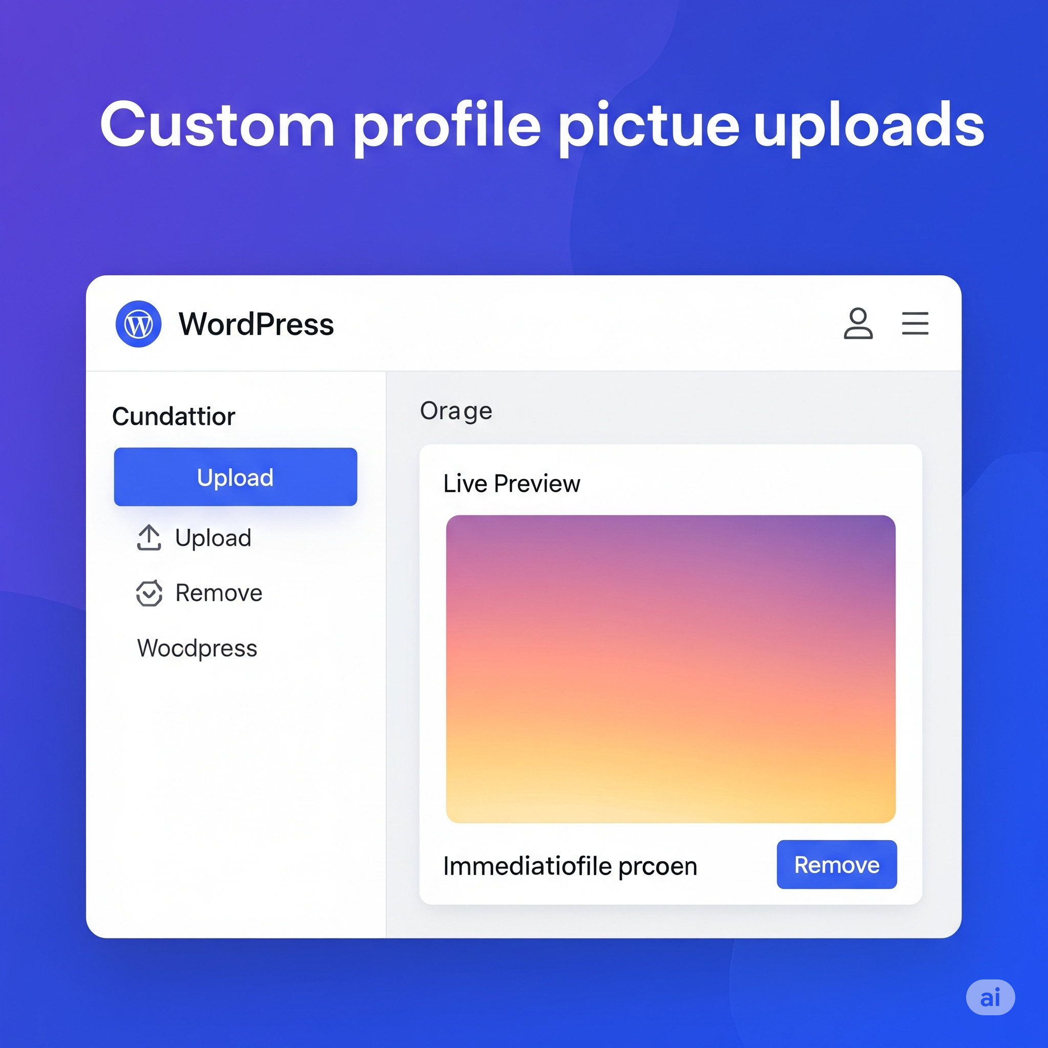 Simple Profile Picture Uploader